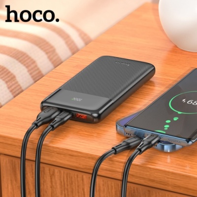 додаткова батарея power bank hoco j121 fast 22.5w+pd20w fully compatible with digital display 10000mah (чорний) 