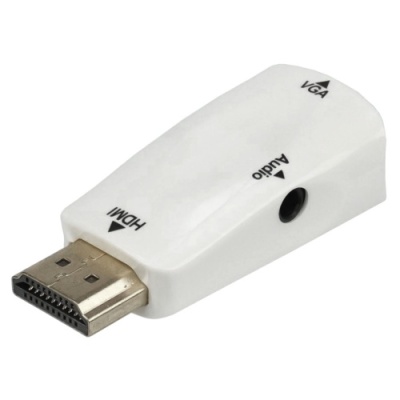 перехідник hdmi - vga(f) + aux (білий) 