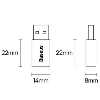 перехідник baseus ingenuity series mini otg type-c to usb 3.1 (zjjq000101) (black) 