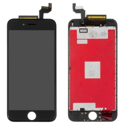 дисплей для apple iphone 6s, чорний, із сенсорним екраном, з рамкою, hc