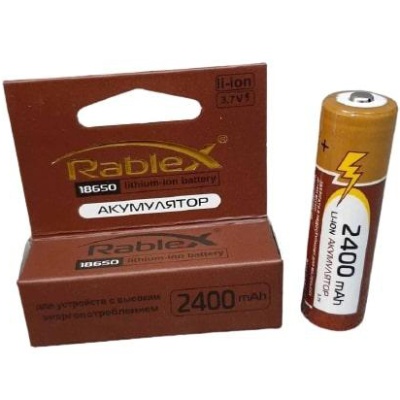 акумулятор rablex li-ion 18650 2400mah 3.7v (1шт) 