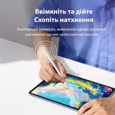 стилус xo st-08 magnetic capacitive pen for ipad prevents false contacts (білий) 