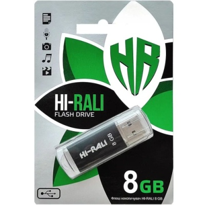 usb флеш-накопичувач hi-rali rocket 8gb (чорний) 