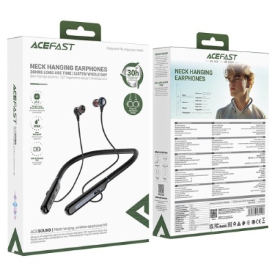 бездротові навушники acefast n5 sport (чорний) 