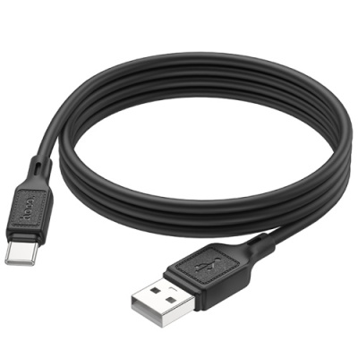 кабель hoco x90 cool silicone usb - type-c 3a/1m (чорний) 