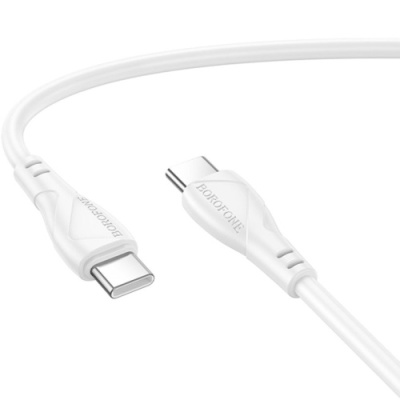 кабель borofone bx121 type-c - type-c 60w/1m (білий) 