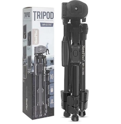 штатив neepho np-3170s (не знімний майданчик+тримач/bt-пульт/40-105см) (чорний) 