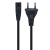кабель живлення від 220v для колонок і радіо c7/f 2pin 1.5m (чорний) 
