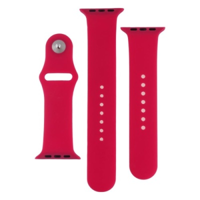 ремінець для apple watch band silicone two-piece 42/44/45/49 mm (37, rose red) 