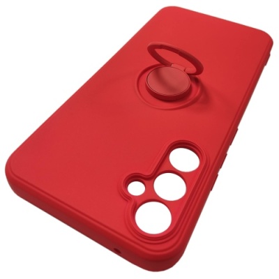 Купить силіконовий чохол soft silicone casevsmagnet ring для samsung a346 galaxy a34 5g - red онлайн