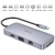 usb hub hoco hb33 type-c easy type-c 10-in-1 multi-function converter 0,18m. metal gray 