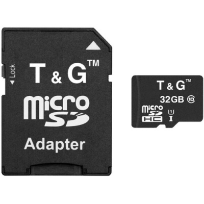 карта пам'яті tg microsdhc 32gb uhs-1 10 class + adapter (чорний) 