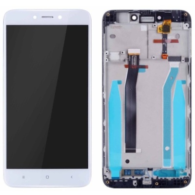 дисплей для xiaomi redmi 4x з білим тачскріном і корпусною рамкою (original)