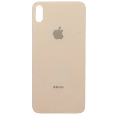 задня кришка для apple iphone xs max (великий виріз під камеру) gold