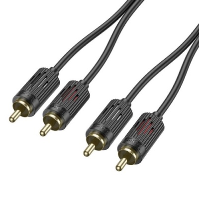 кабель hoco upa29 2*rca to 2*rca 1.5m (чорний) 