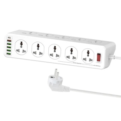 мережевий подовжувач ldnio sc10610 (10 ports / 1pd / 1qc3.0 / 4 usb / 2m) (бiлий) 
