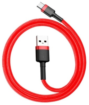 кабель baseus cafule usb - type-c 3.0a/1m (catklf-b) (red-black) 