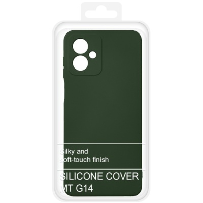 Купить силіконовий чохол soft silicone case для motorola g14 (темно-зелений) онлайн