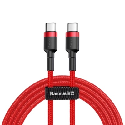 кабель baseus cafule type-c - type-c 60w/2m (catklf-h09) (red) 
