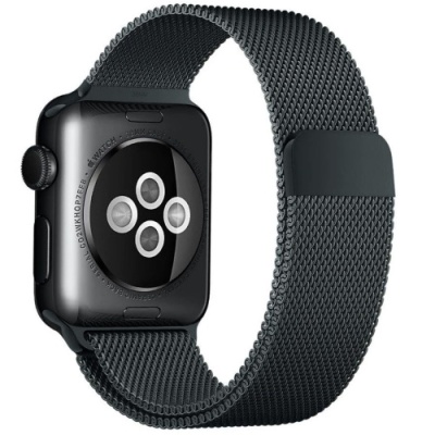 ремінець для apple watch milanese loop 42/44/45/49 mm (space gray) 