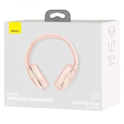 бездротові навушники накладні baseus encok wireless d02 pro (рожевий) 