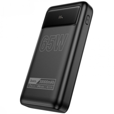 додаткова батарея power bank hoco db81 apollo pd65w+qc3.0 22.5w 30000 mah (чорний) 