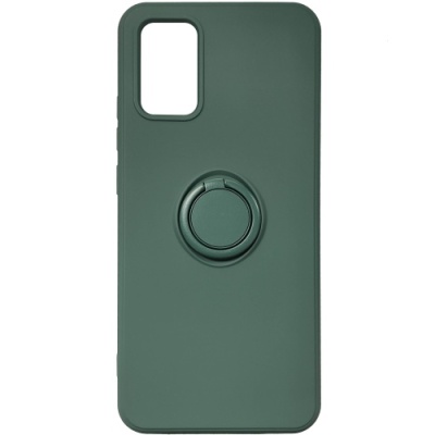 Купить силіконовий чохол soft silicone casevsmagnet ring для samsung a025 galaxy a02s - dark green онлайн