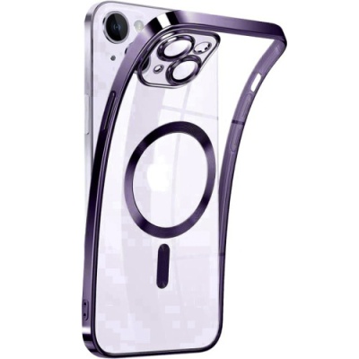 Купить чохол tpu metallic full camera with magsafe для apple iphone 13 (dark purple) онлайн