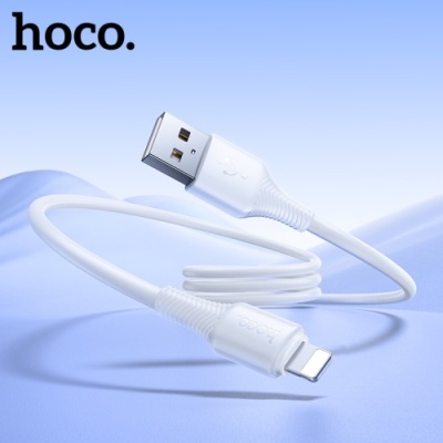 кабель hoco x120 usb - lightning 2.4a/1m (білий) 