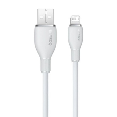 кабель baseus pudding series fast charging cable usb - lightning 2.4a/1.2m (p10355700221-00) (white) 