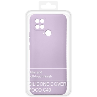 Купить силіконовий чохол soft silicone case для xiaomi poco c40 (гліцинія) онлайн