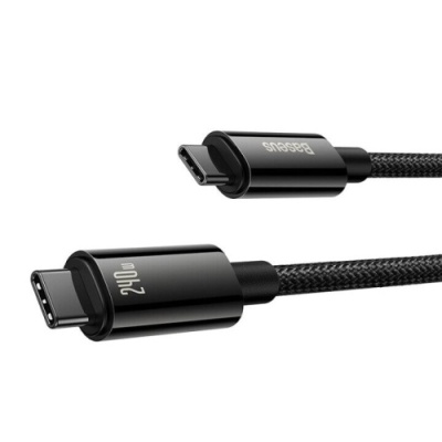 кабель baseus tungsten gold type-c - type-c 240w/1m (cawj040001) (black) 