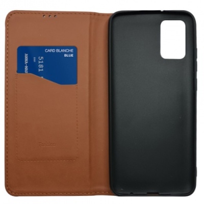Купить чохол-книжка leather fold для samsung a025 galaxy a02s (коричневий) онлайн