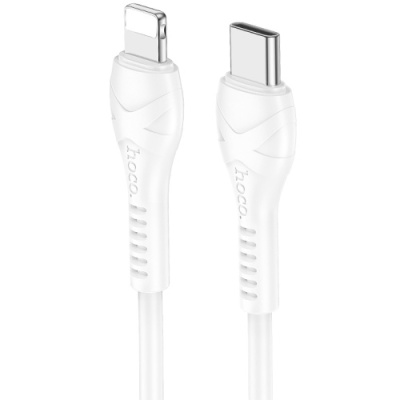 кабель hoco x37 cool power type-c - lightning 2.4a/0.5m (білий) 