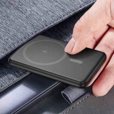 додаткова батарея power bank hoco j140a tony pd20w ultra-thin magnetic power bank 5000mah (чорний) 