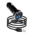 Автомобільний Зарядний Пристрій Hoco Z40 2USB/2.4A + (USB - MicroUSB) (Чорний)