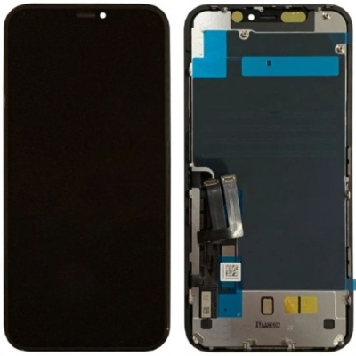 дисплей для apple iphone 11, в зборі з сенсором та рамкою black incell