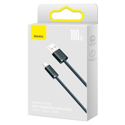 кабель baseus dynamic series fast charging usb - type-c 100w/2m (cald000716) (slate gray) 