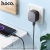 мережевий зарядний пристрій hoco cs34a 2usb/18w/qc3.0 + (usb - microusb) (чорний) 