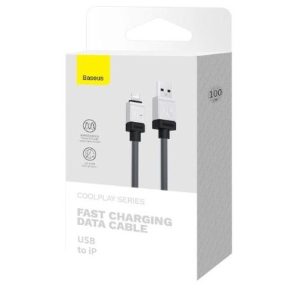 кабель baseus coolplay series usb - lightning 20w/2.4a/1m (cakw000401) (black) 
