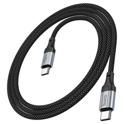 кабель hoco x102 type-c - type-c 60w/1m (чорний) 