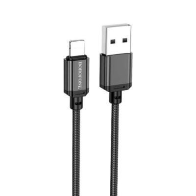 кабель borofone bx87 usb - lightning 2.4a/1m (чорний) 