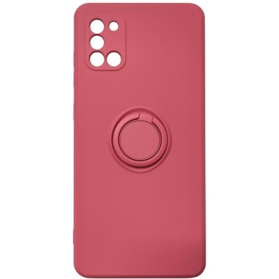 Купить силіконовий чохол soft silicone casevsmagnet ring для samsung a315 galaxy a31 - hawthom red онлайн