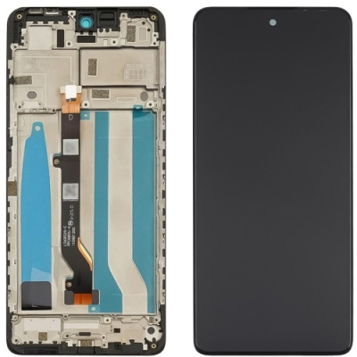 дисплей для tecno spark 10, чорний, з рамкою, high copy