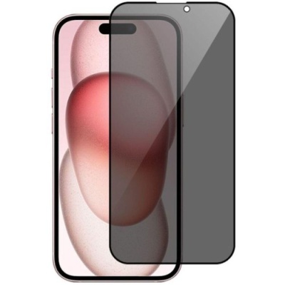 захисне скло glass для apple iphone 15 pro full glue анти-шпигун (чорний) 