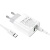 мережевий зарядний пристрій hoco c80a 1usb/18w/qc3.0 + 1type-c/20w/pd + (type-c - type-c) (білий) 