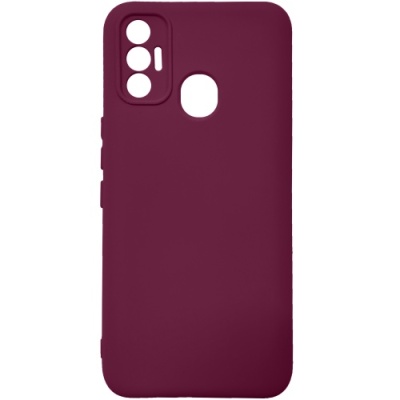 Купить чохол soft silicone case full для tecno spark 7 (бордовий) онлайн