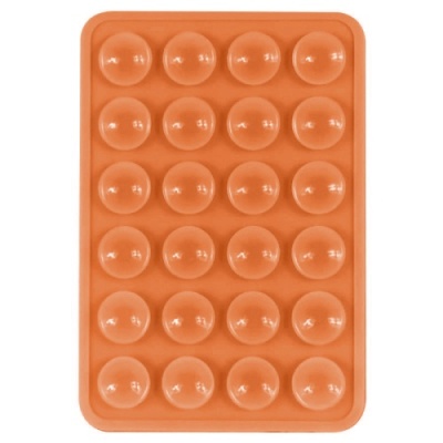 Купить силіконова тримач-присоска телефону sticker side silicone (3m килимок липучка) (помаранчевий) онлайн