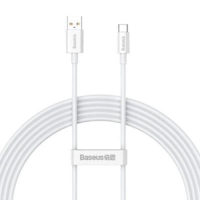кабель baseus superior series fast charging data usb - type-c 100w/2m (p10320102214-03) (white) 