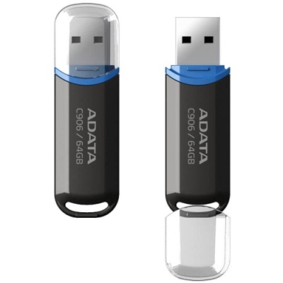 usb флеш-накопичувач adata c906 64gb (чорний) 